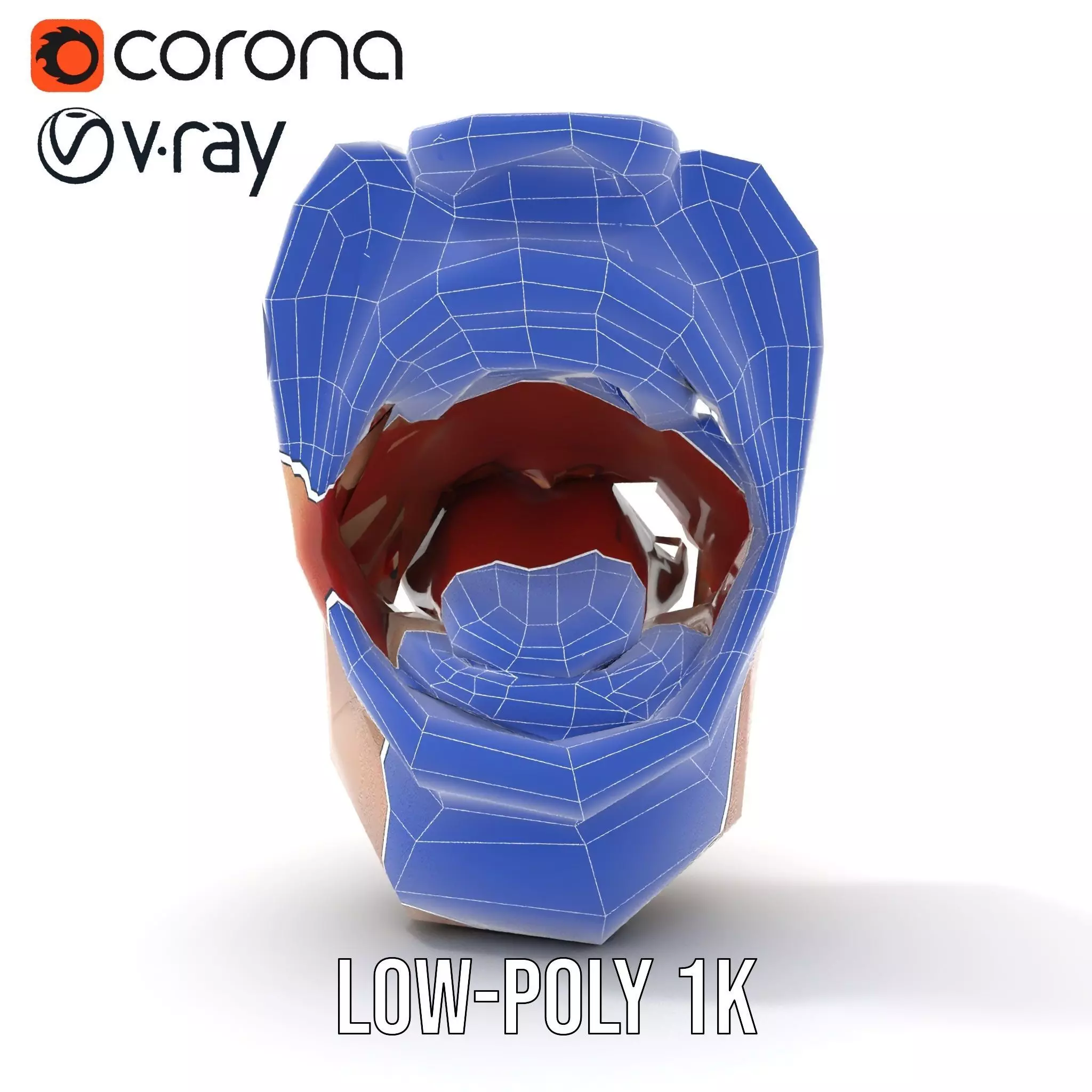 Realistic Human Mouth model pack Low-poly 3D model_22