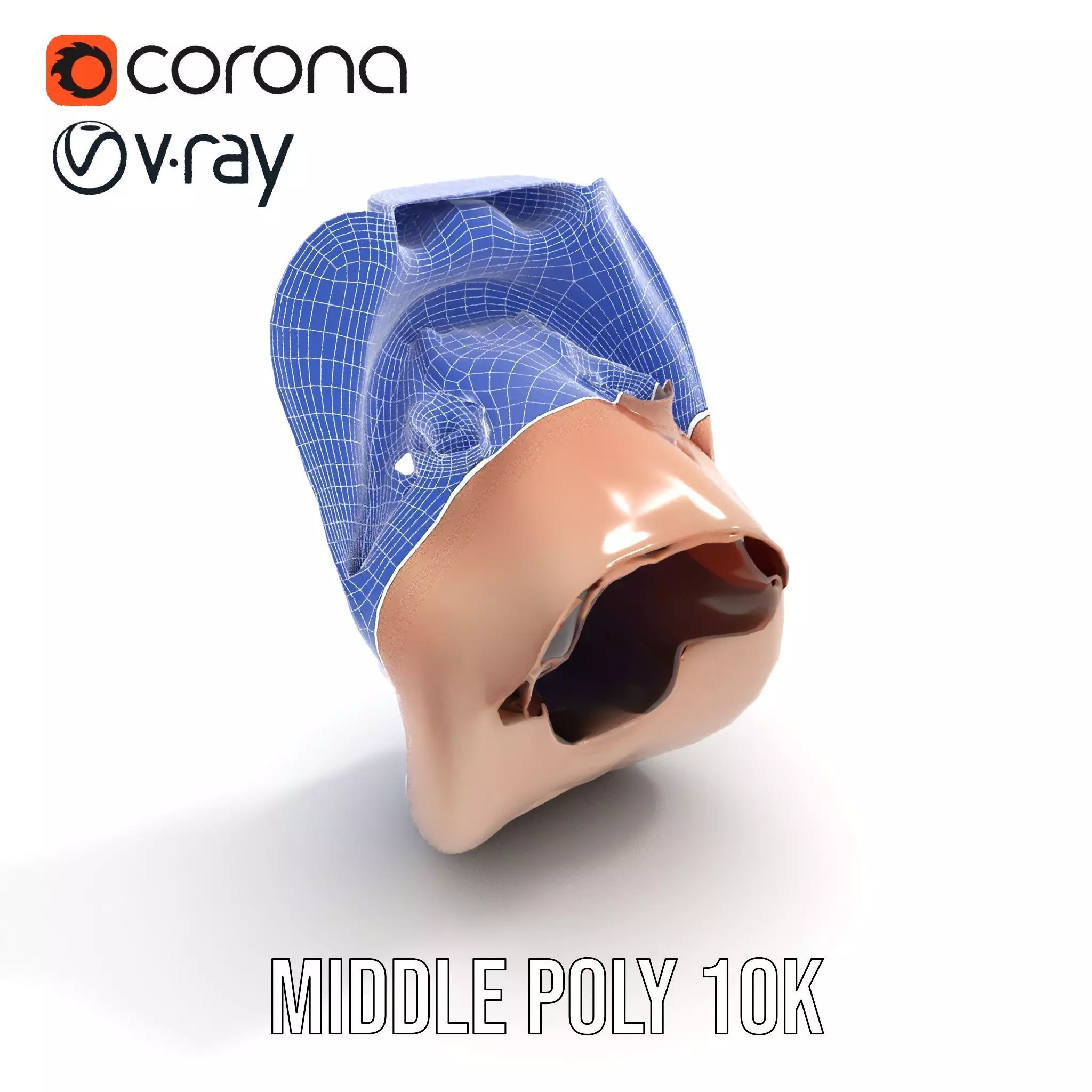 Realistic Human Mouth model pack Low-poly 3D model_21