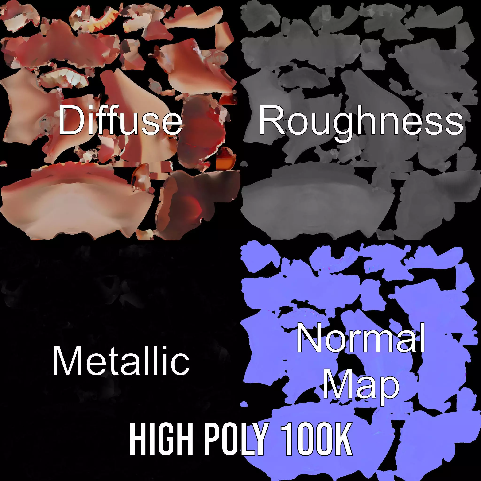 Realistic Human Mouth model pack Low-poly 3D model_3