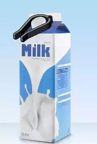 Help to remove the small caps on a milk carton