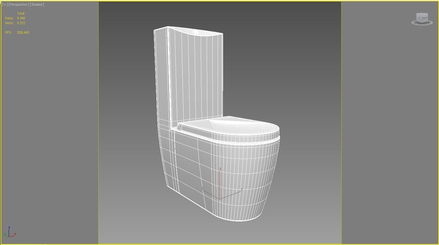 White Acrylic Toilet Bowl 3D model_13