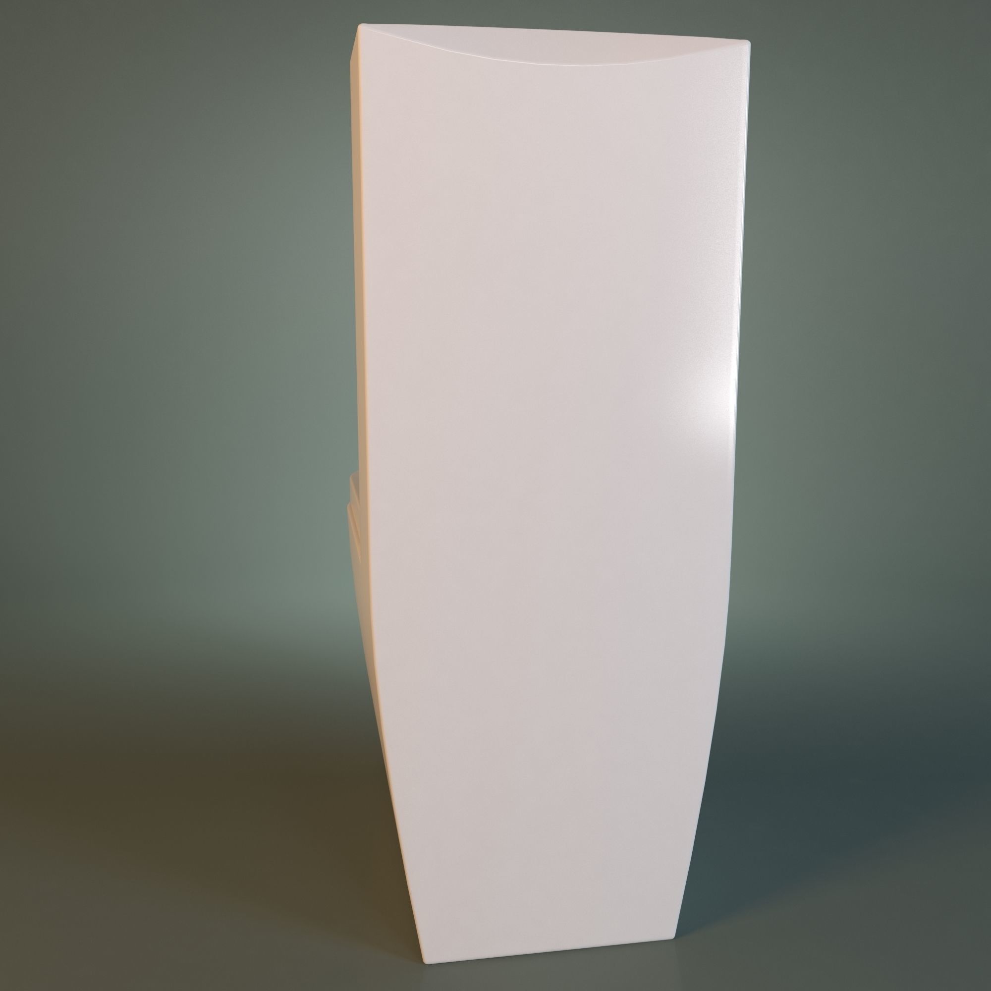 White Acrylic Toilet Bowl 3D model_21