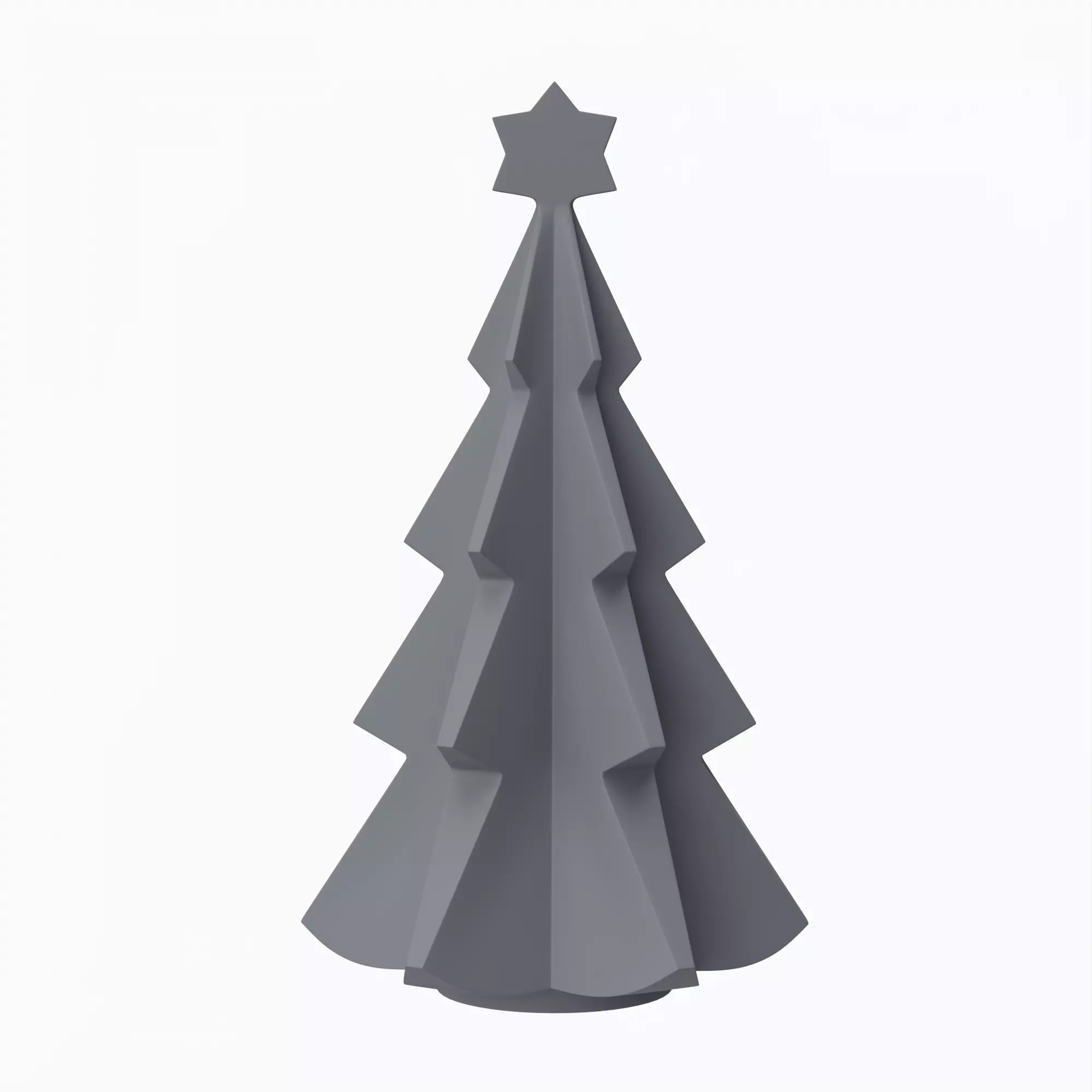 Minimalist Gold Christmas Tree STL - Print in Place 3D print model_6