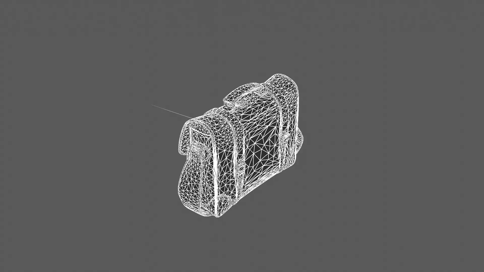 Classic Leather and Canvas Messenger Bag 3D Model 3D model_8