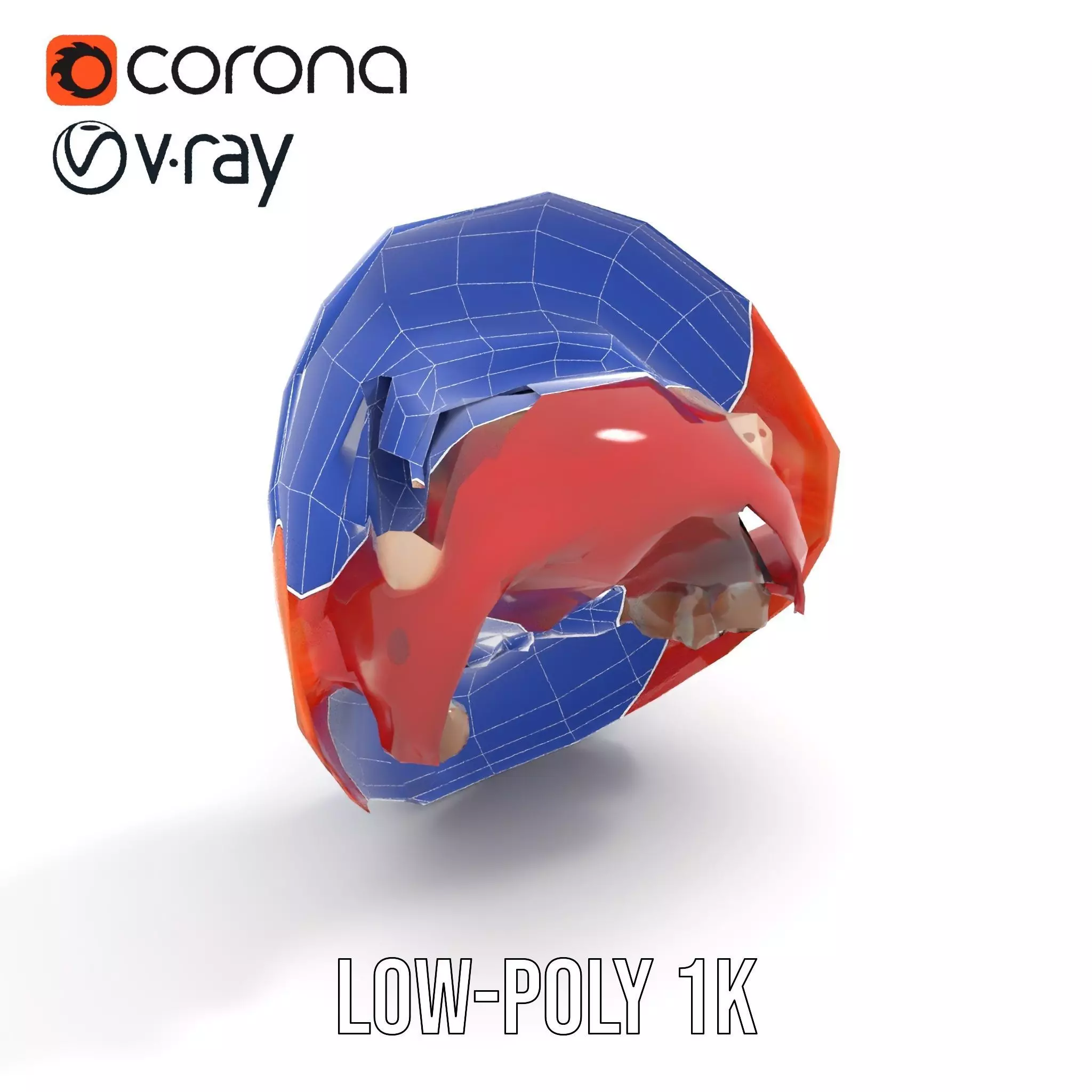 Realistic Human Mouth model pack Low-poly 3D model_30