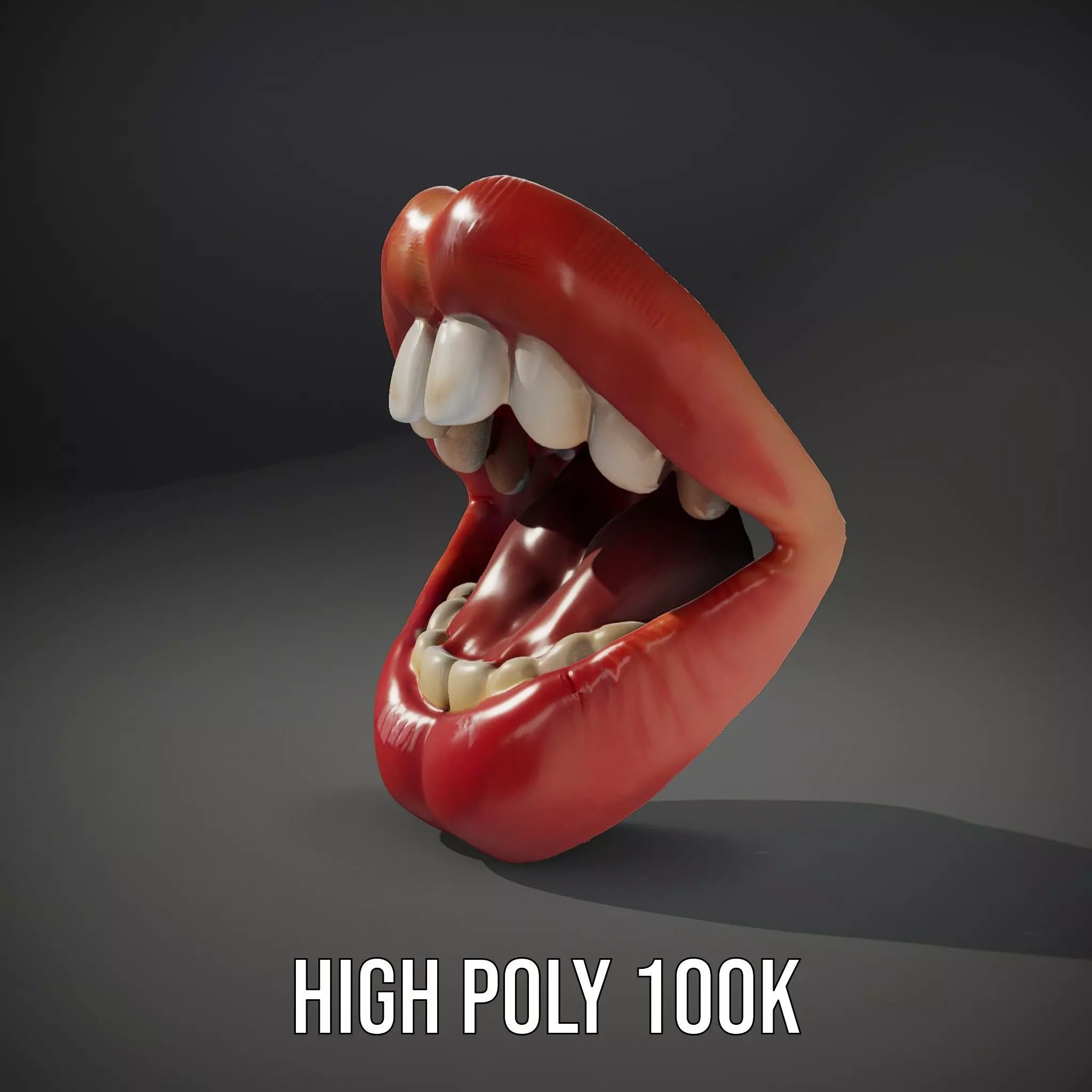 Realistic Human Mouth model pack Low-poly 3D model_8