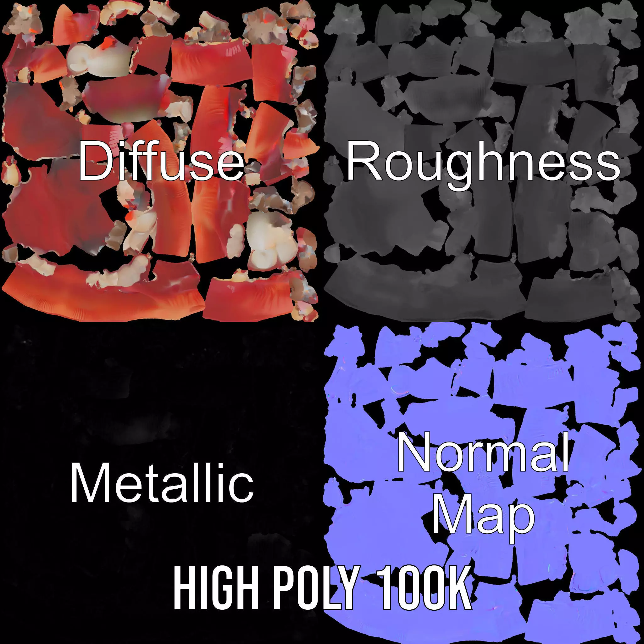 Realistic Human Mouth model pack Low-poly 3D model_3