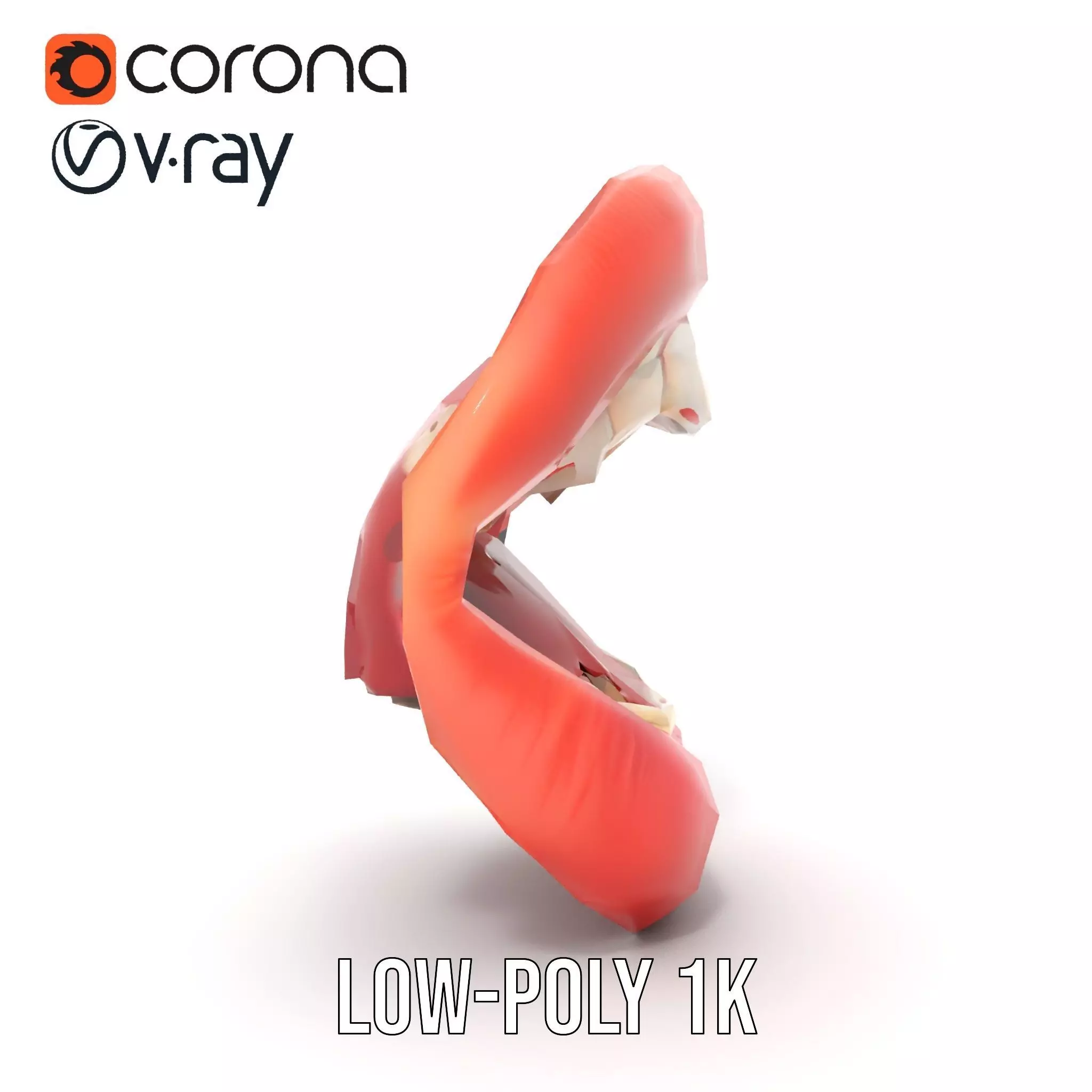 Realistic Human Mouth model pack Low-poly 3D model_22