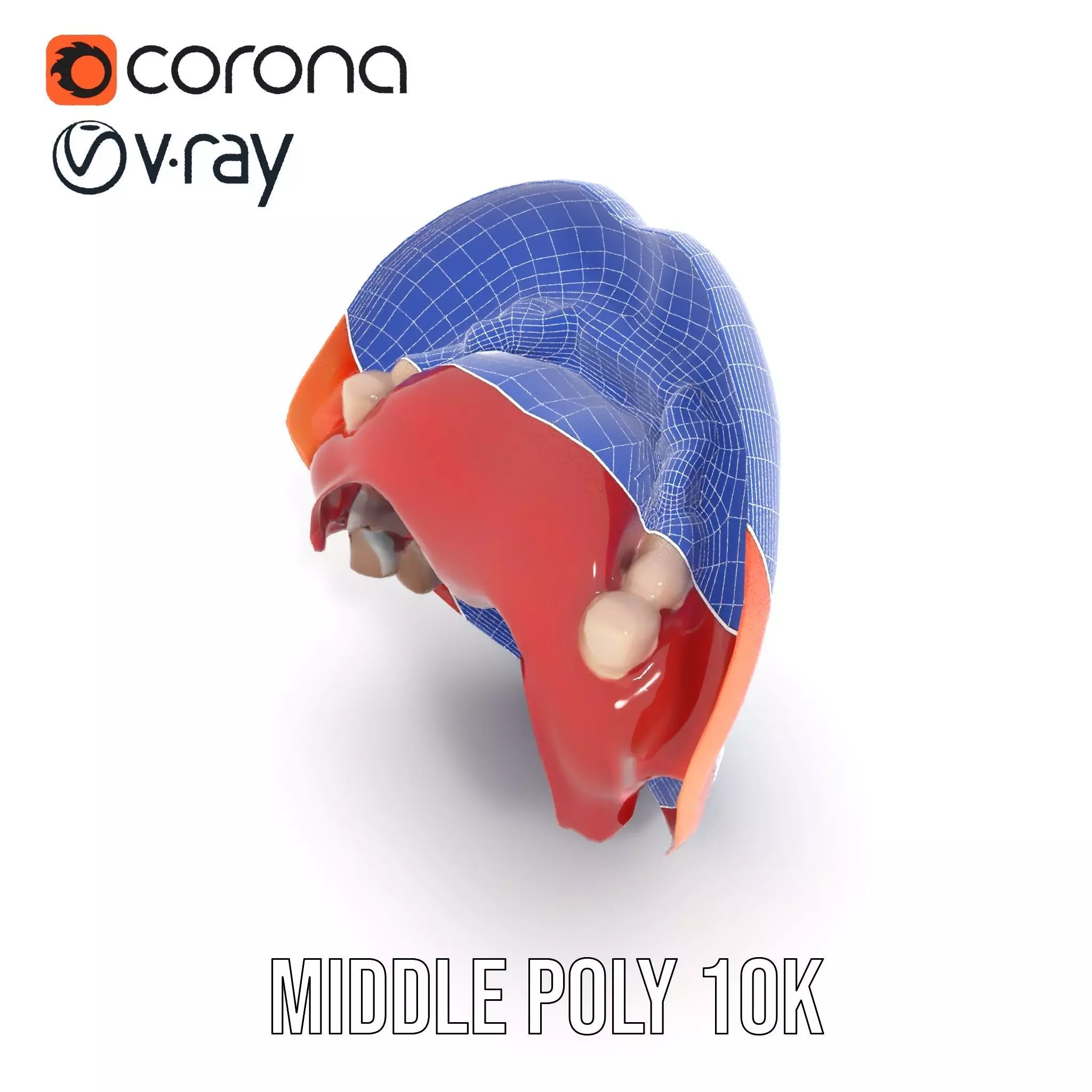 Realistic Human Mouth model pack Low-poly 3D model_24