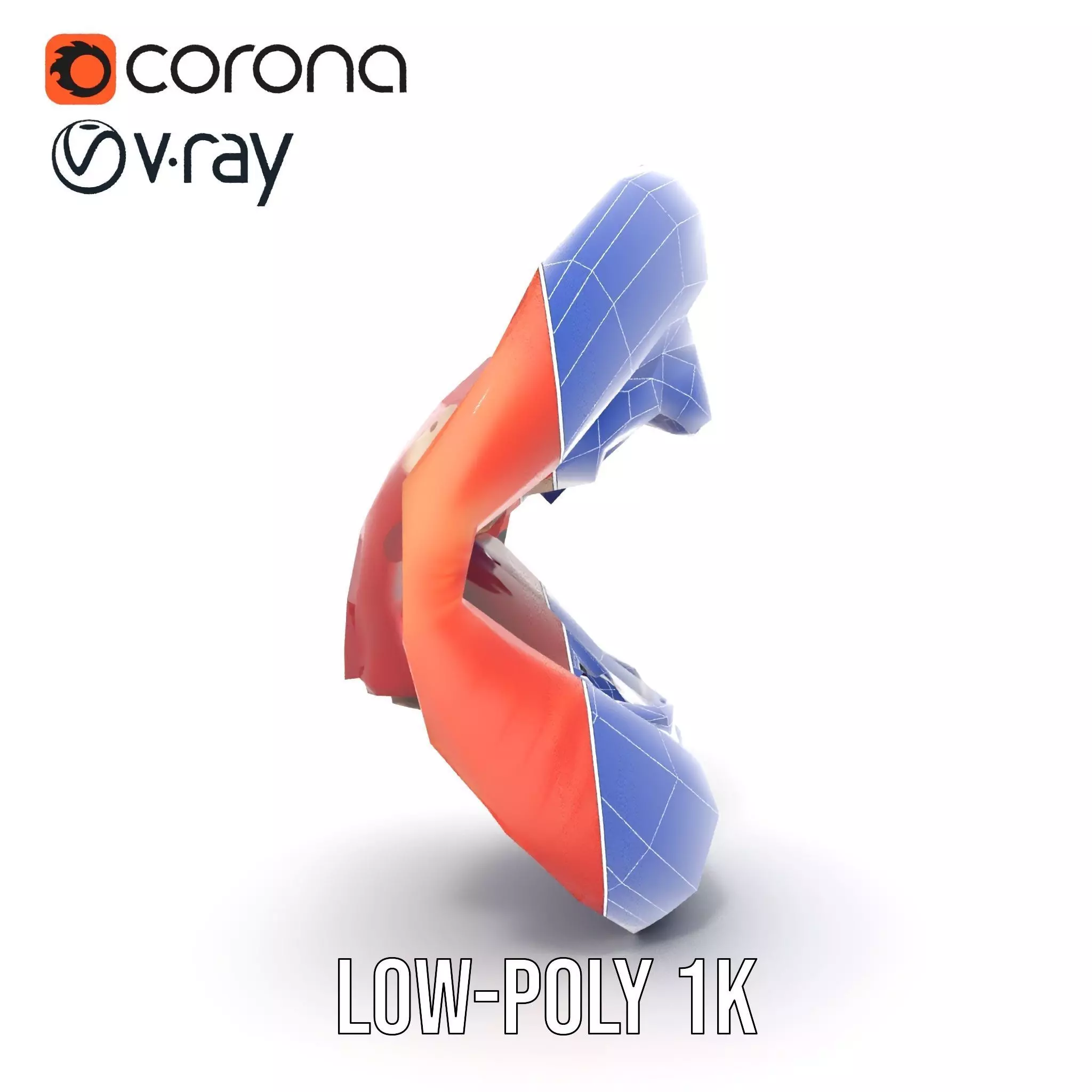 Realistic Human Mouth model pack Low-poly 3D model_25