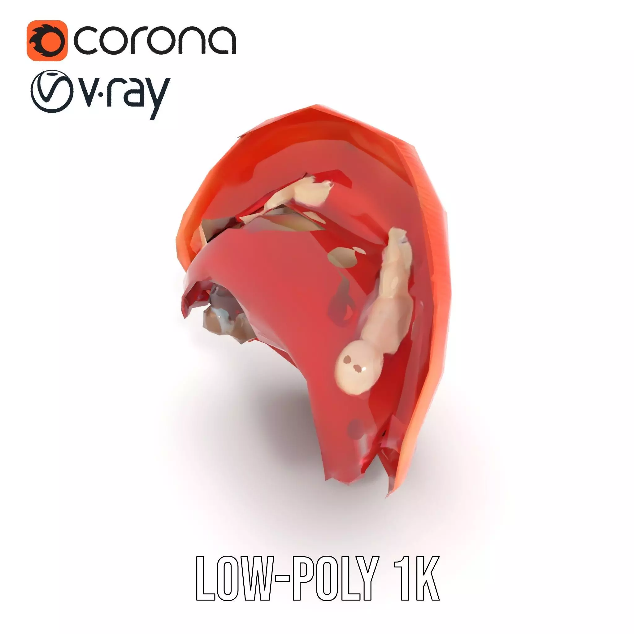 Realistic Human Mouth model pack Low-poly 3D model_9