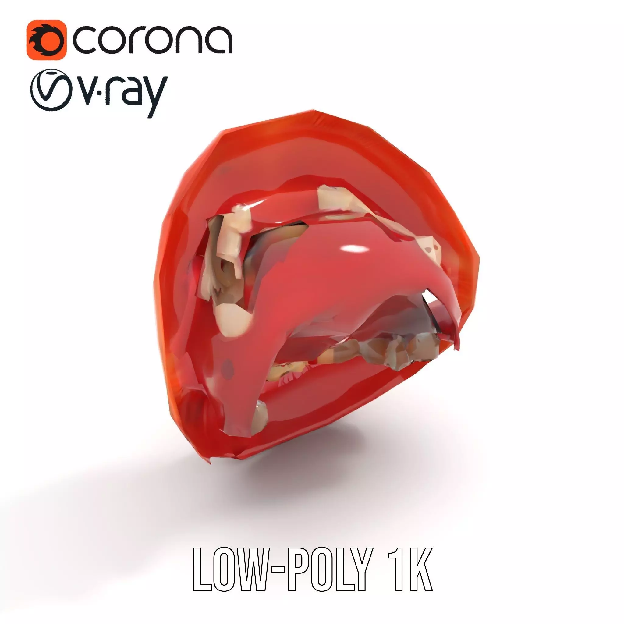 Realistic Human Mouth model pack Low-poly 3D model_7