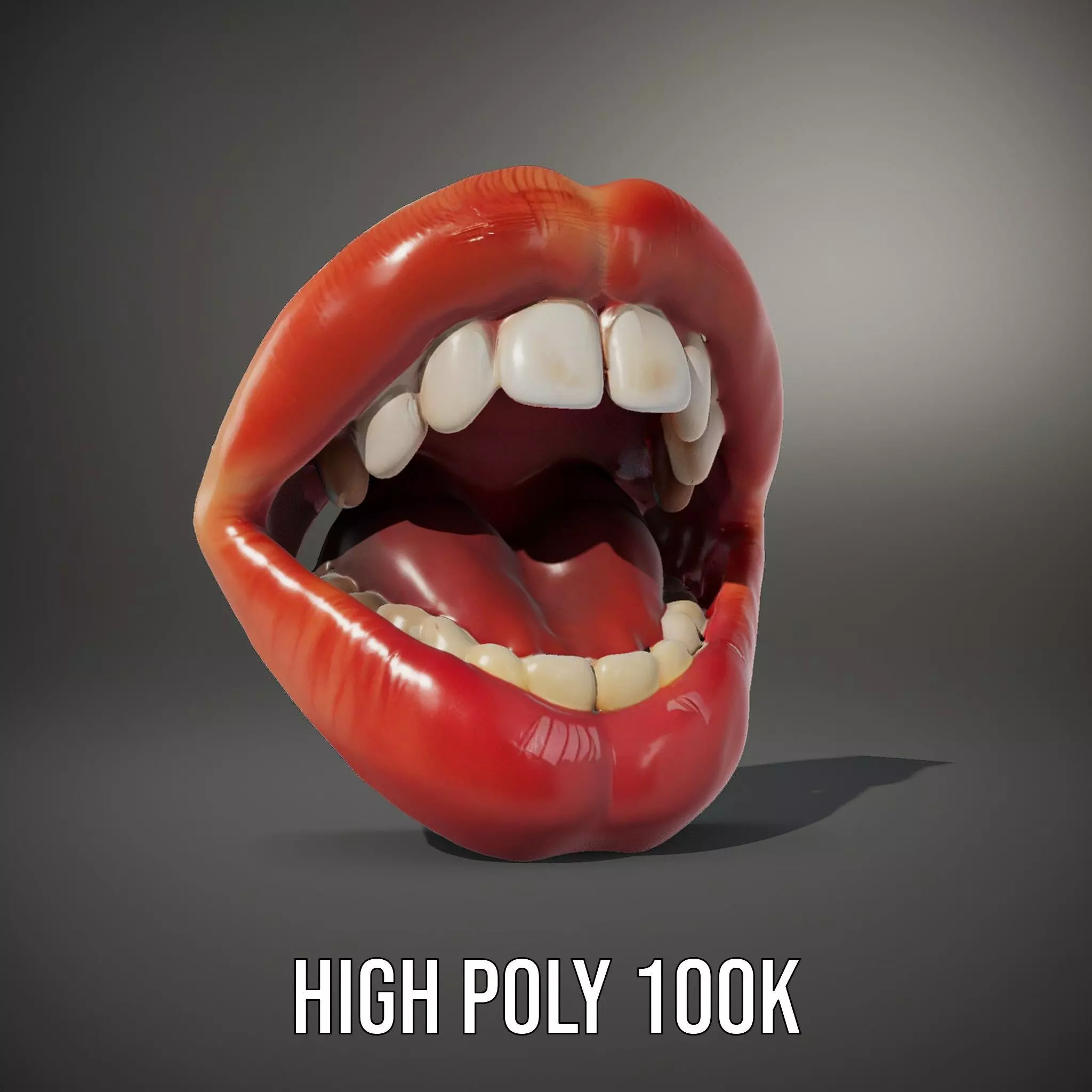 Realistic Human Mouth model pack Low-poly 3D model_10