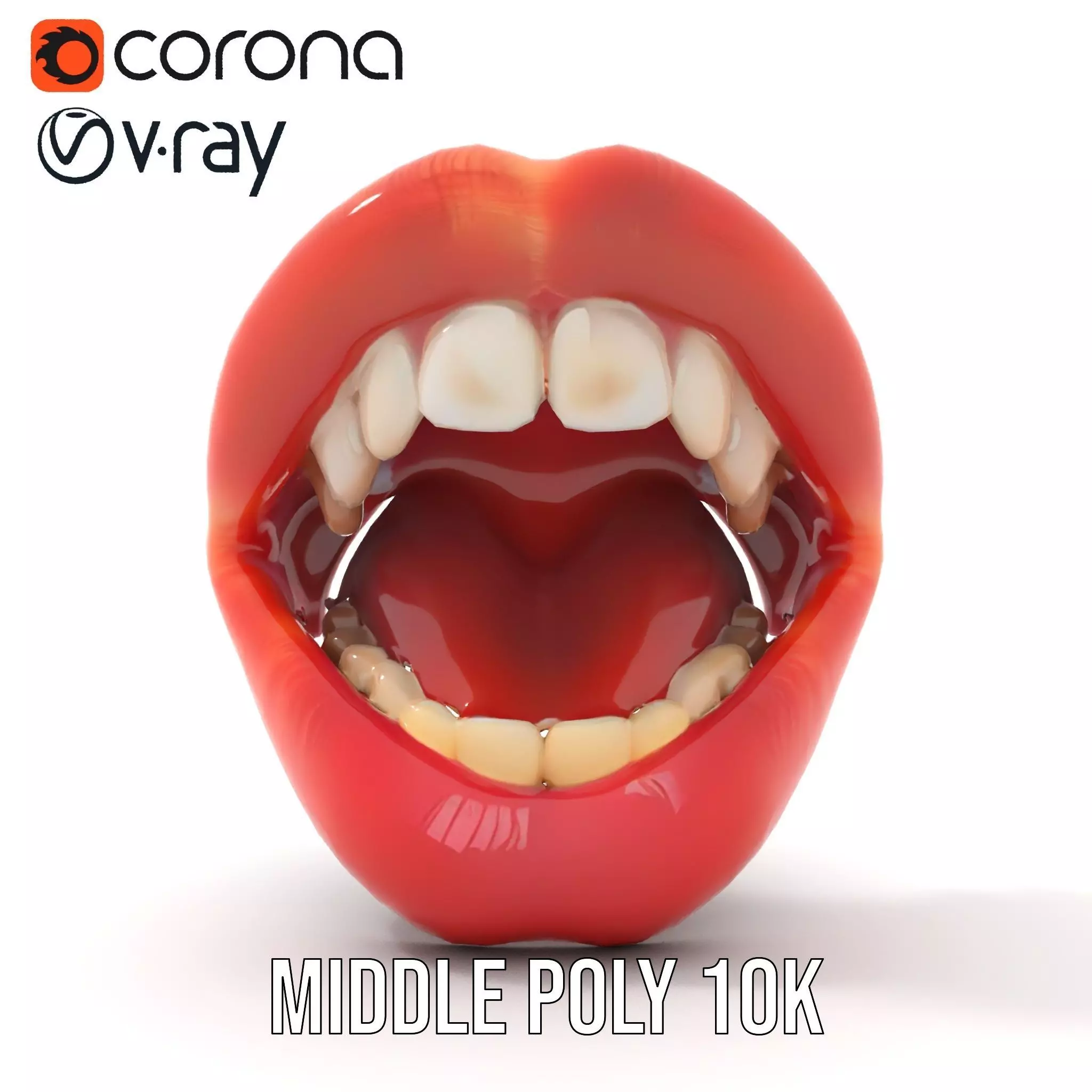Realistic Human Mouth model pack Low-poly 3D model_18