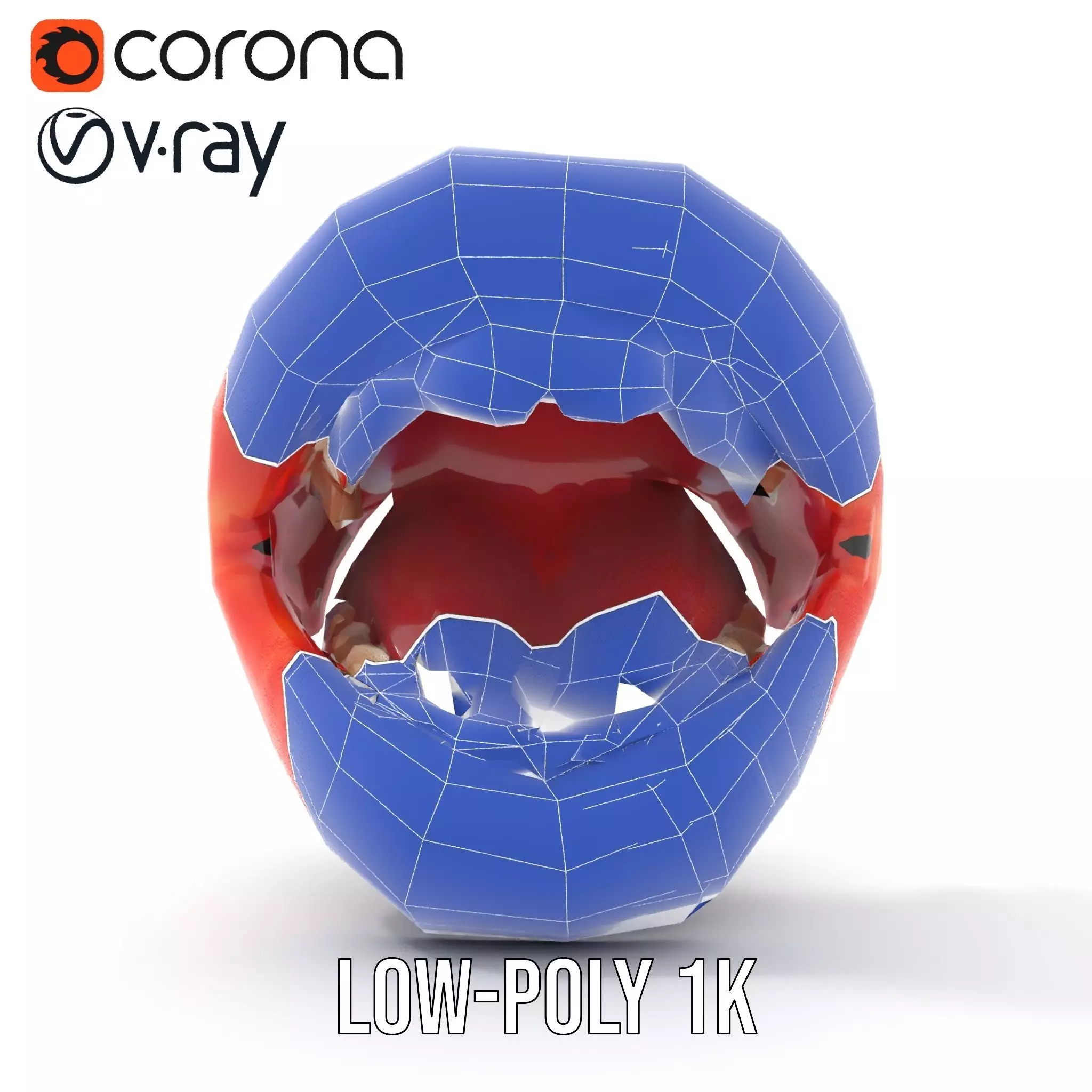 Realistic Human Mouth model pack Low-poly 3D model_19