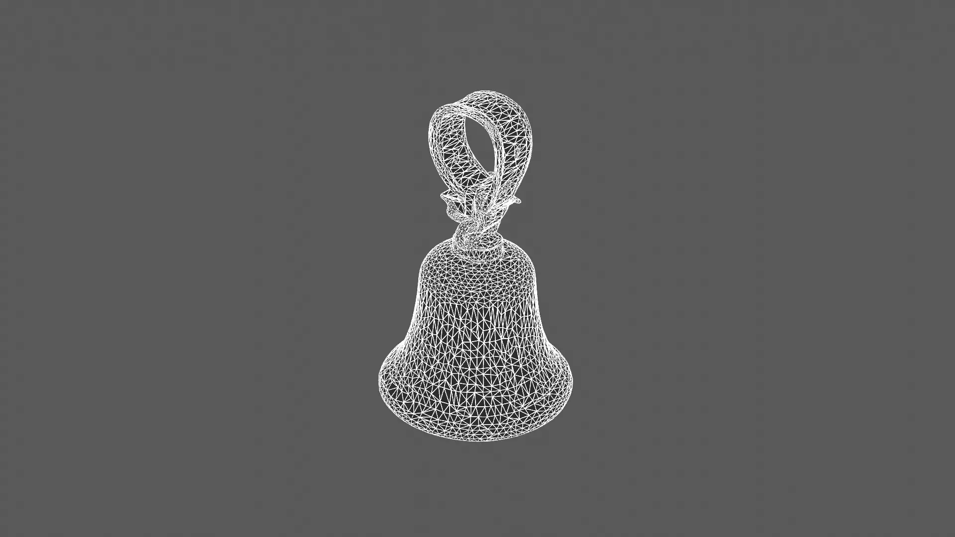 Vintage Metal Bell with Leather Strap 3D Model 3D model_8