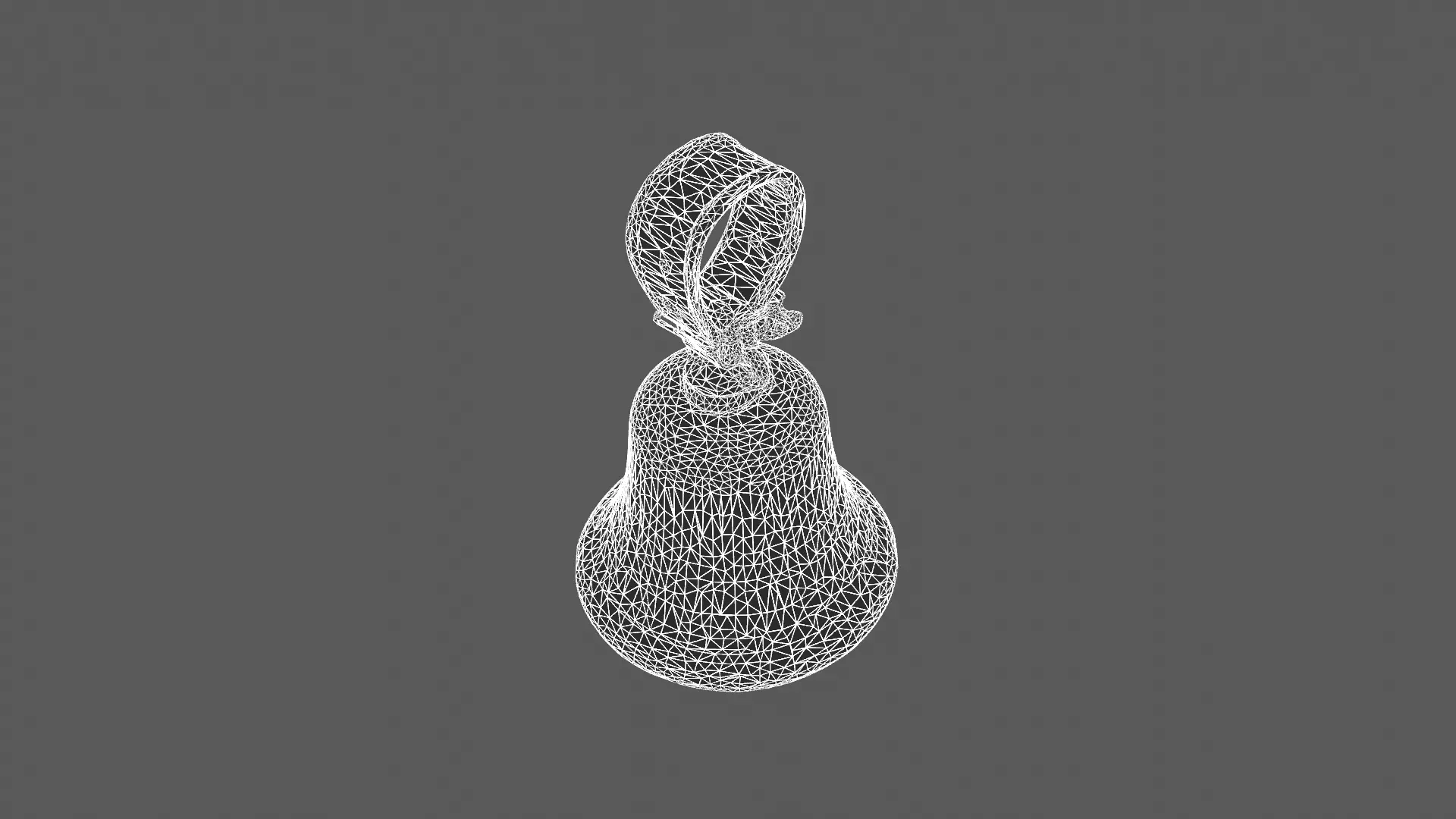 Vintage Metal Bell with Leather Strap 3D Model 3D model_9