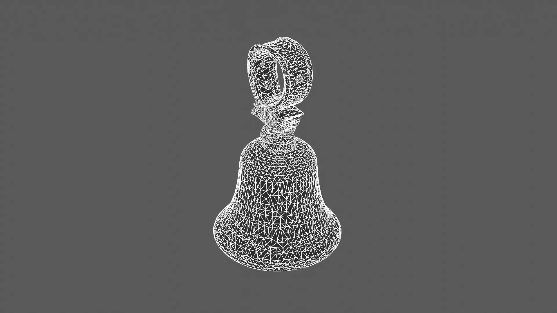 Vintage Metal Bell with Leather Strap 3D Model 3D model_5