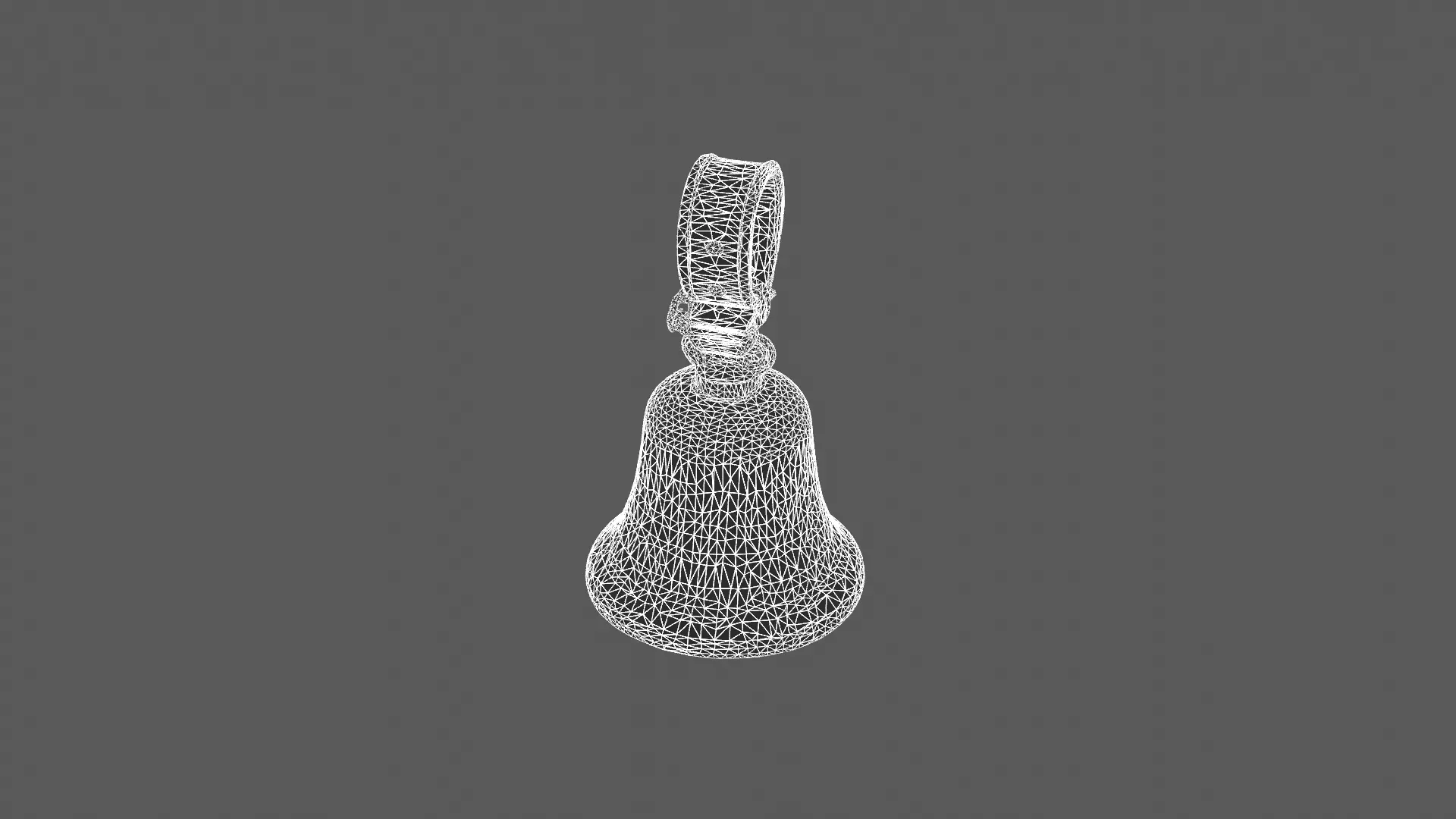 Vintage Metal Bell with Leather Strap 3D Model 3D model_6