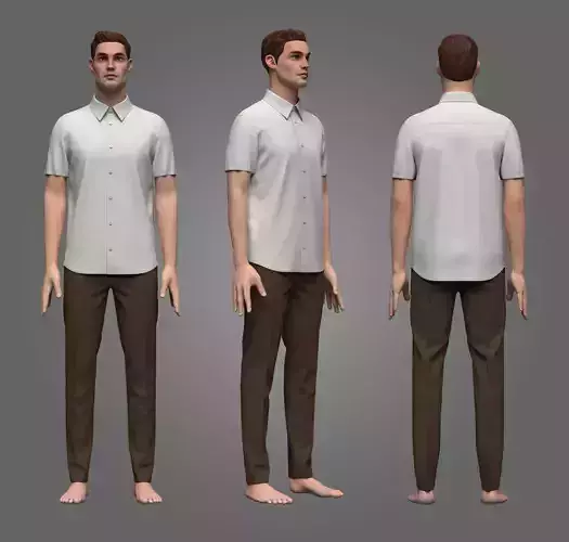 Man Half Sleeve Formal Outfit