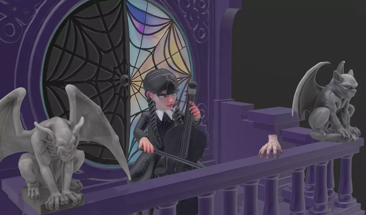 Wednesday Addams 3D print model_6