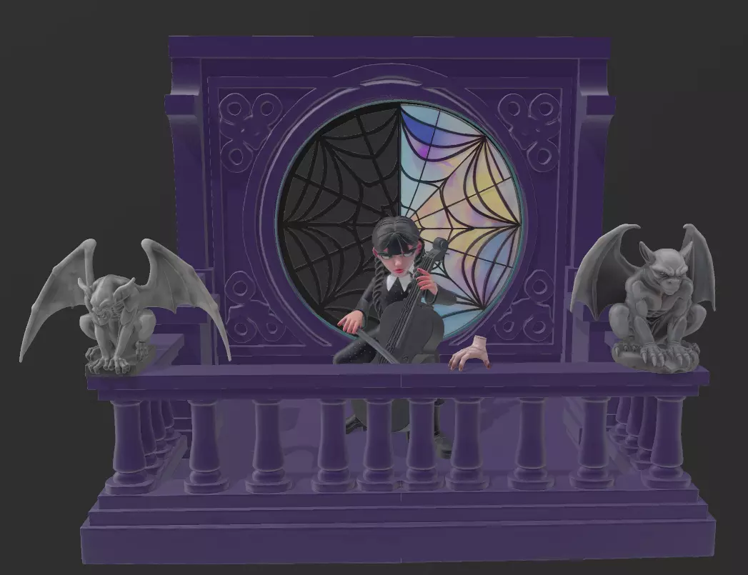 Wednesday Addams 3D print model_2