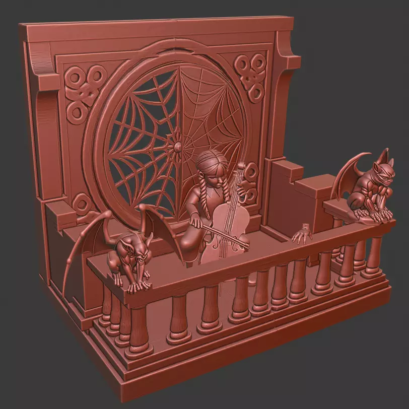 Wednesday Addams 3D print model_1