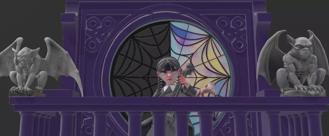 Wednesday Addams 3D print model_16