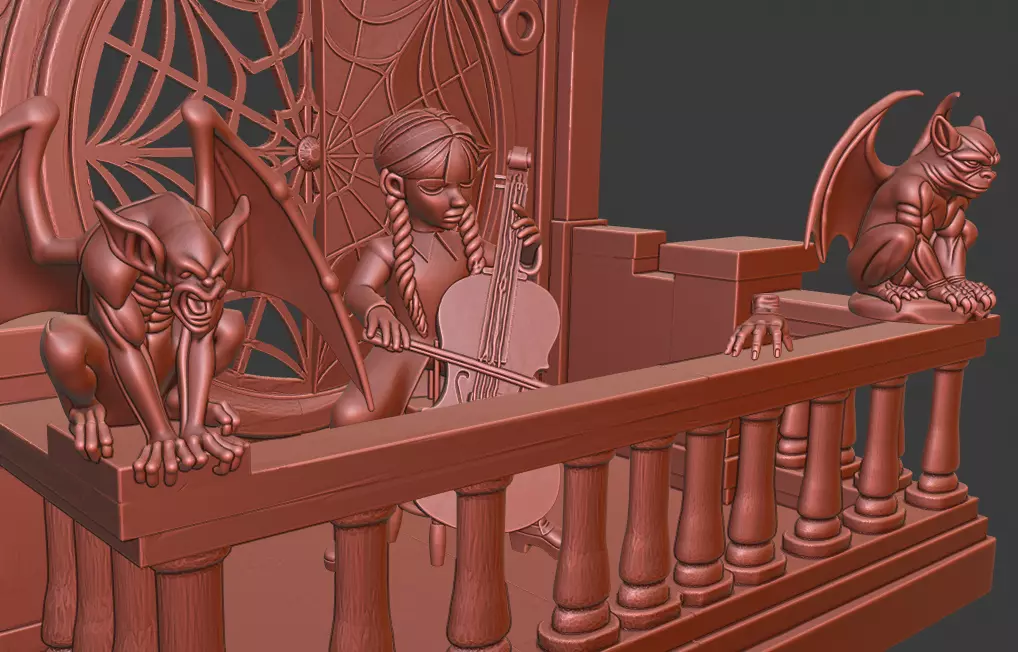 Wednesday Addams 3D print model_7