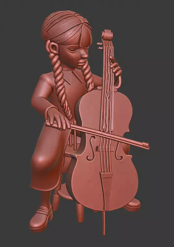 Wednesday Addams 3D print model_11