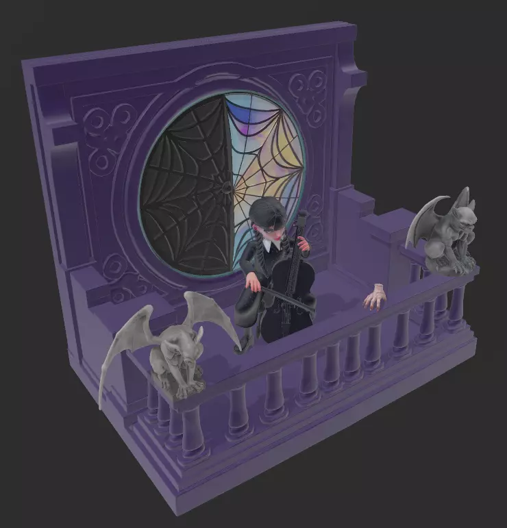 Wednesday Addams 3D print model_0
