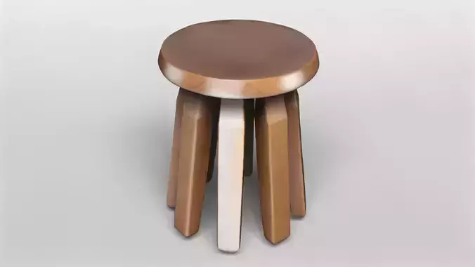 Minimalist Wooden Stool 3D Model 3D model Minimalist Wooden Stool 3D Model 3D model