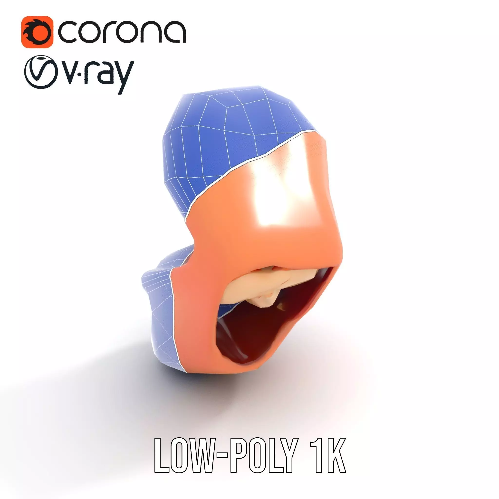 Realistic Human Mouth model pack Low-poly 3D model_14