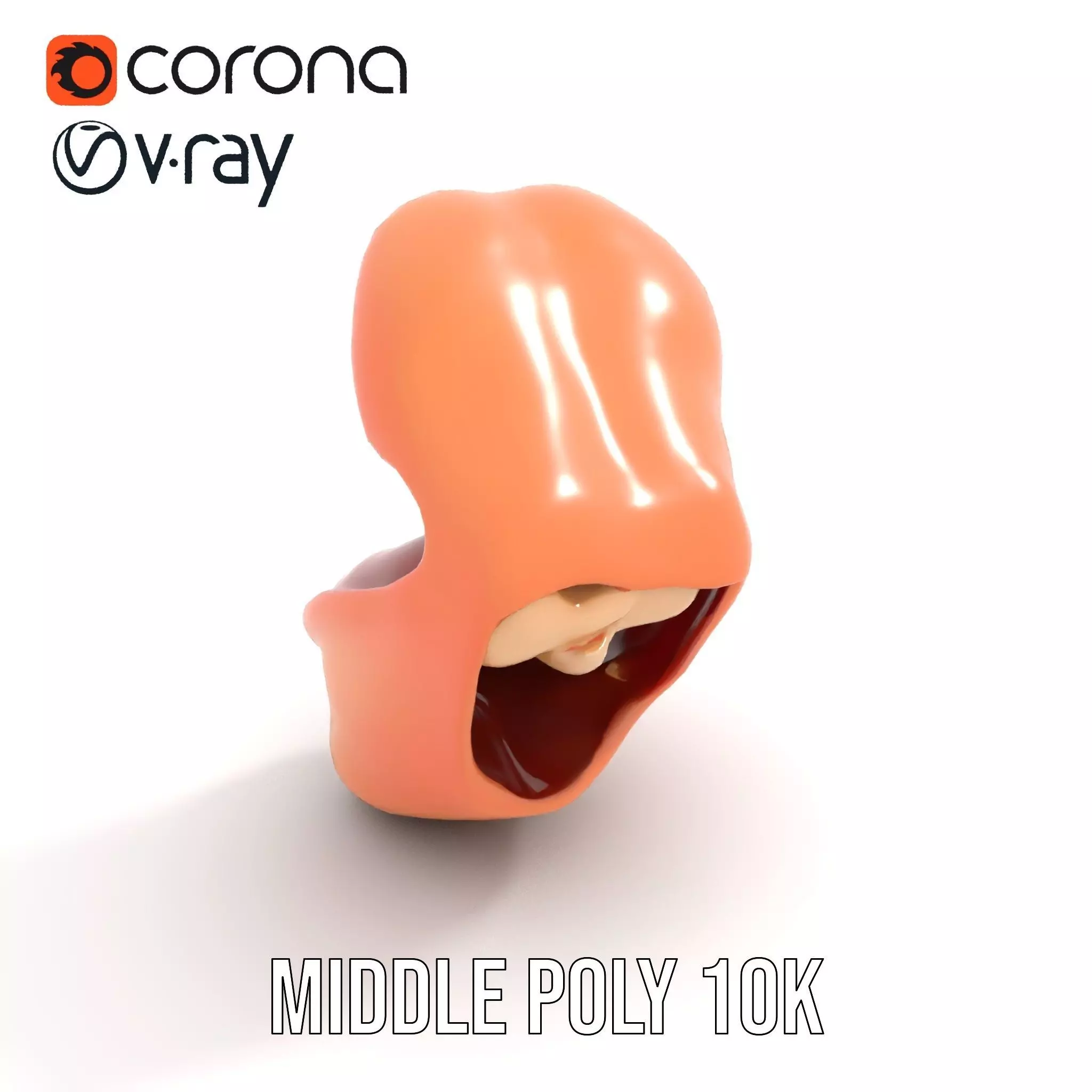 Realistic Human Mouth model pack Low-poly 3D model_6