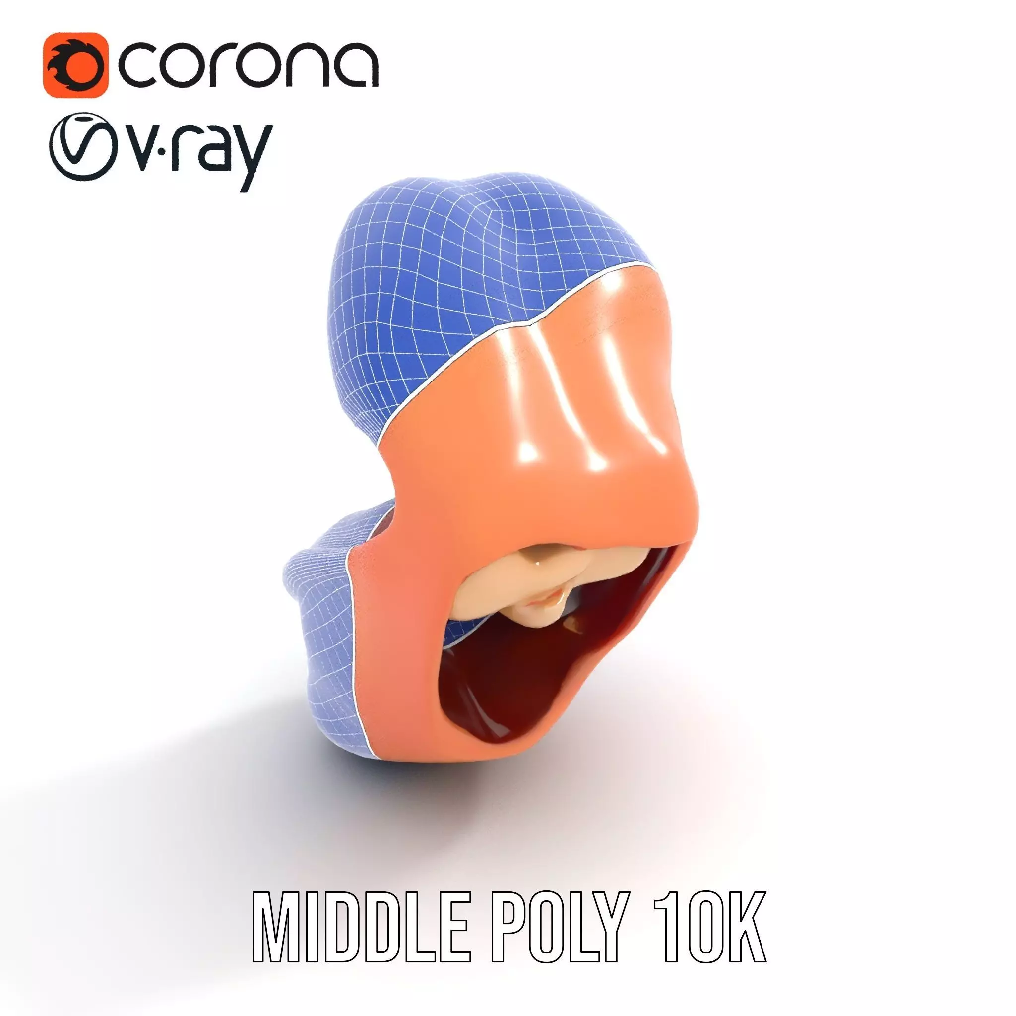 Realistic Human Mouth model pack Low-poly 3D model_18