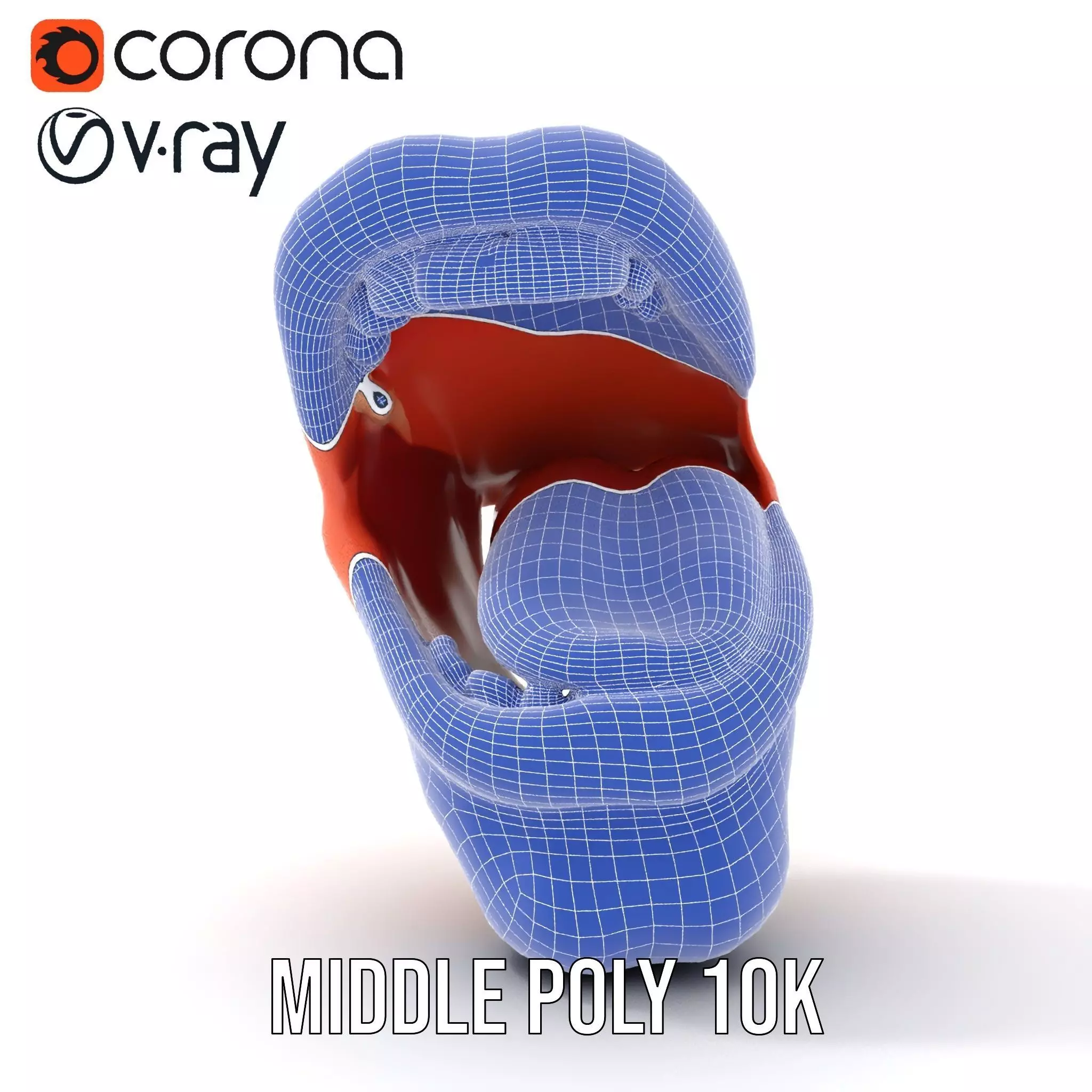 Realistic Human Mouth model pack Low-poly 3D model_21