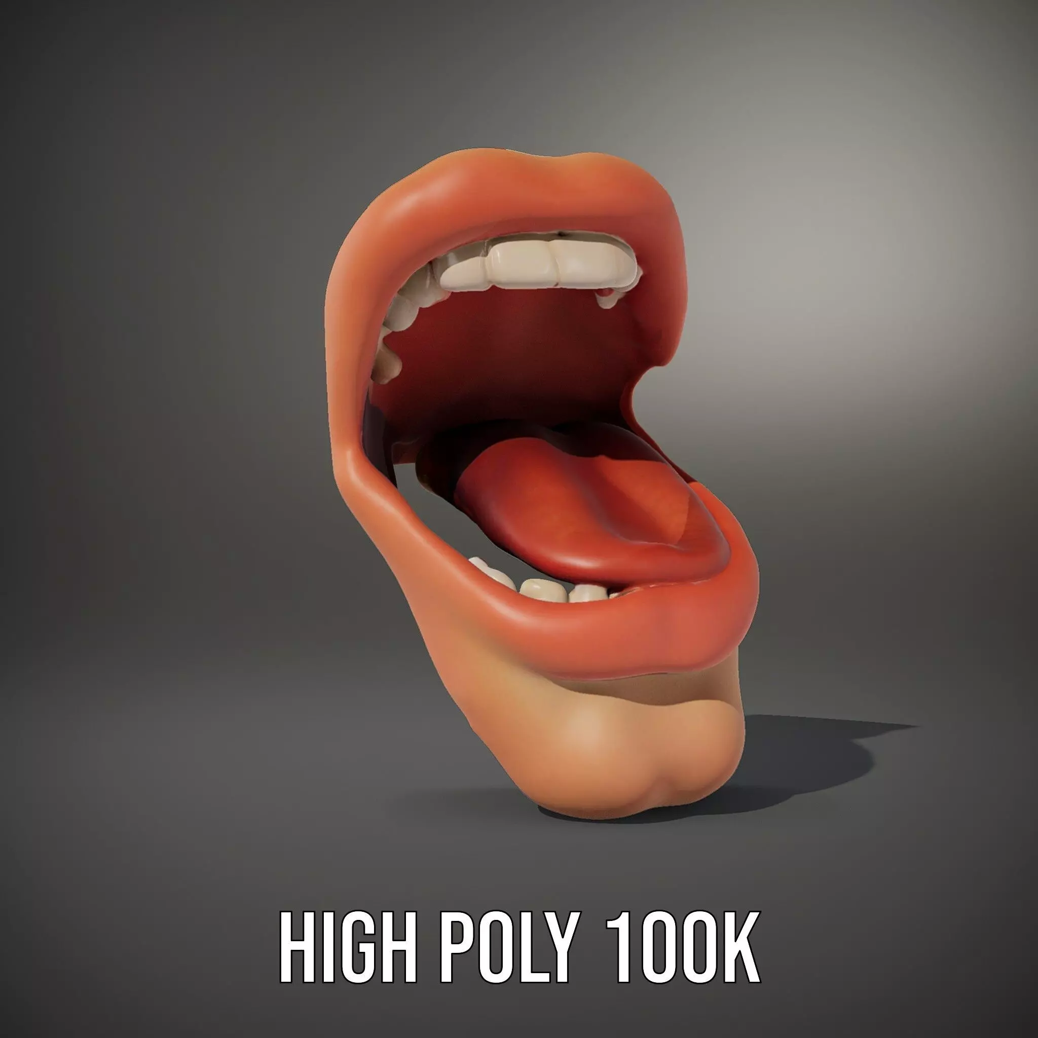 Realistic Human Mouth model pack Low-poly 3D model_8