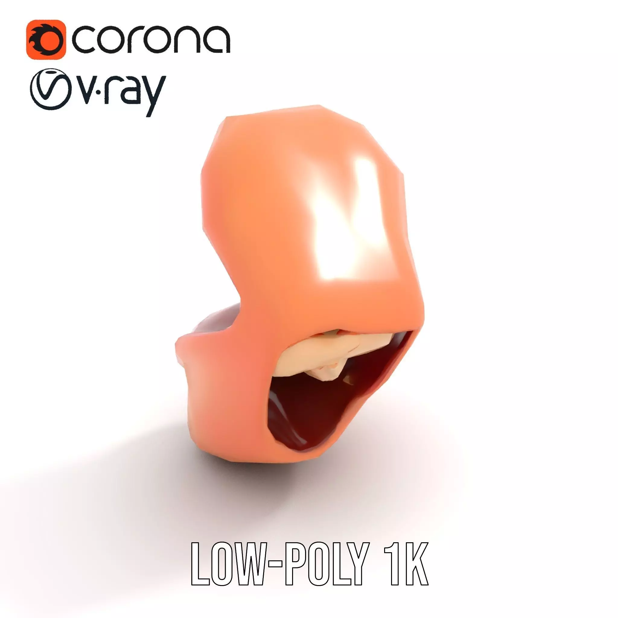 Realistic Human Mouth model pack Low-poly 3D model_9