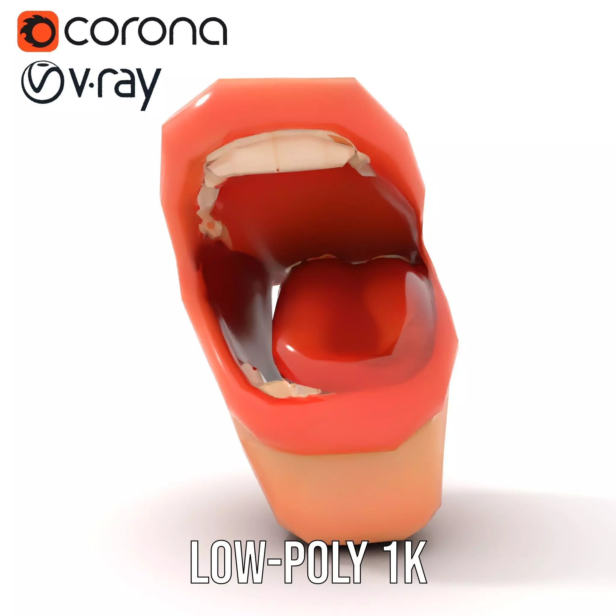 Realistic Human Mouth model pack Low-poly 3D model_16