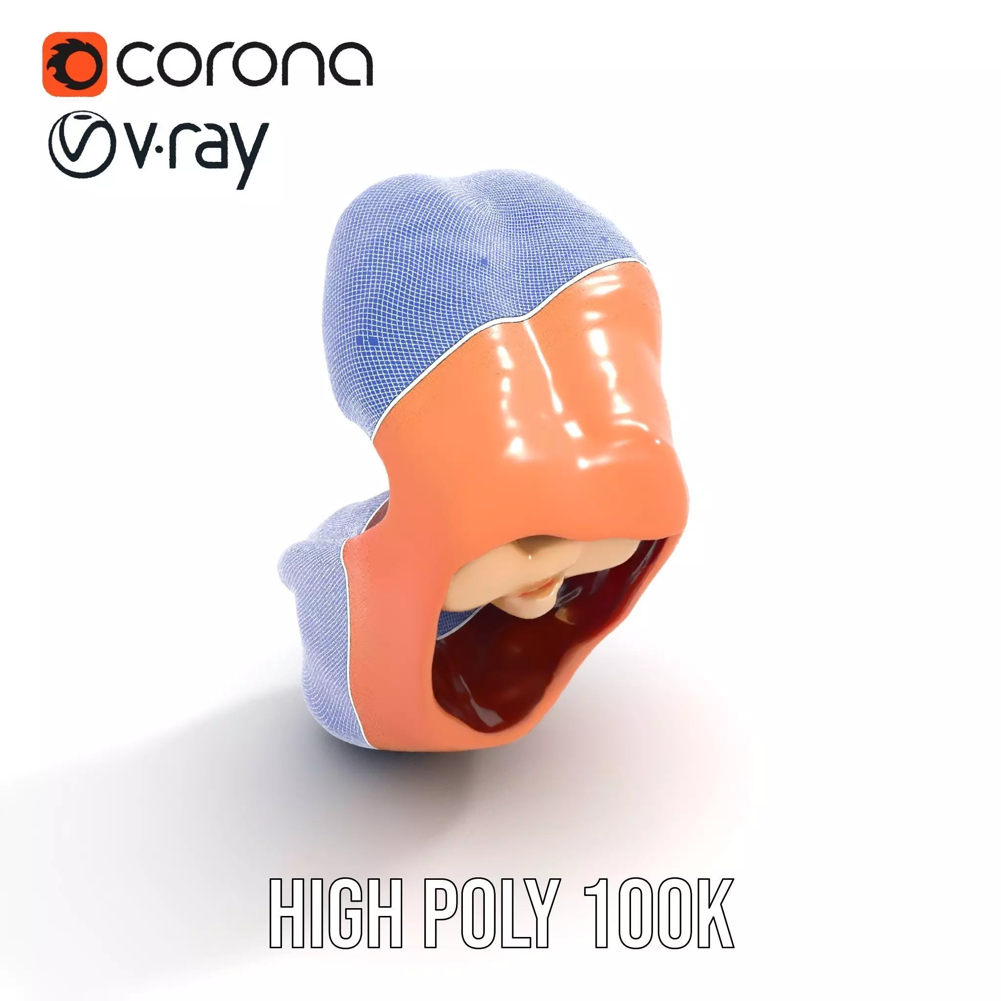 Realistic Human Mouth model pack Low-poly 3D model_33