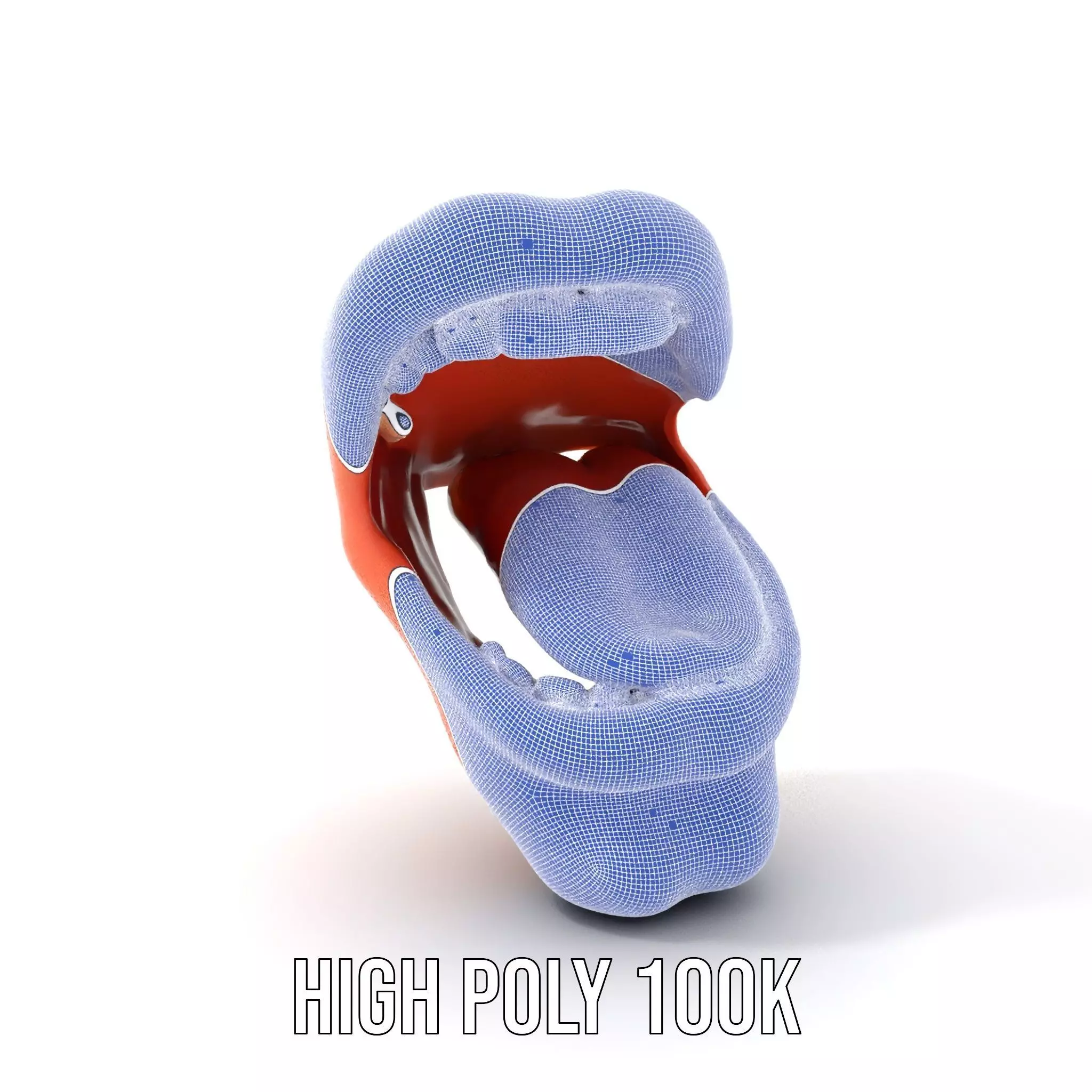 Realistic Human Mouth model pack Low-poly 3D model_4