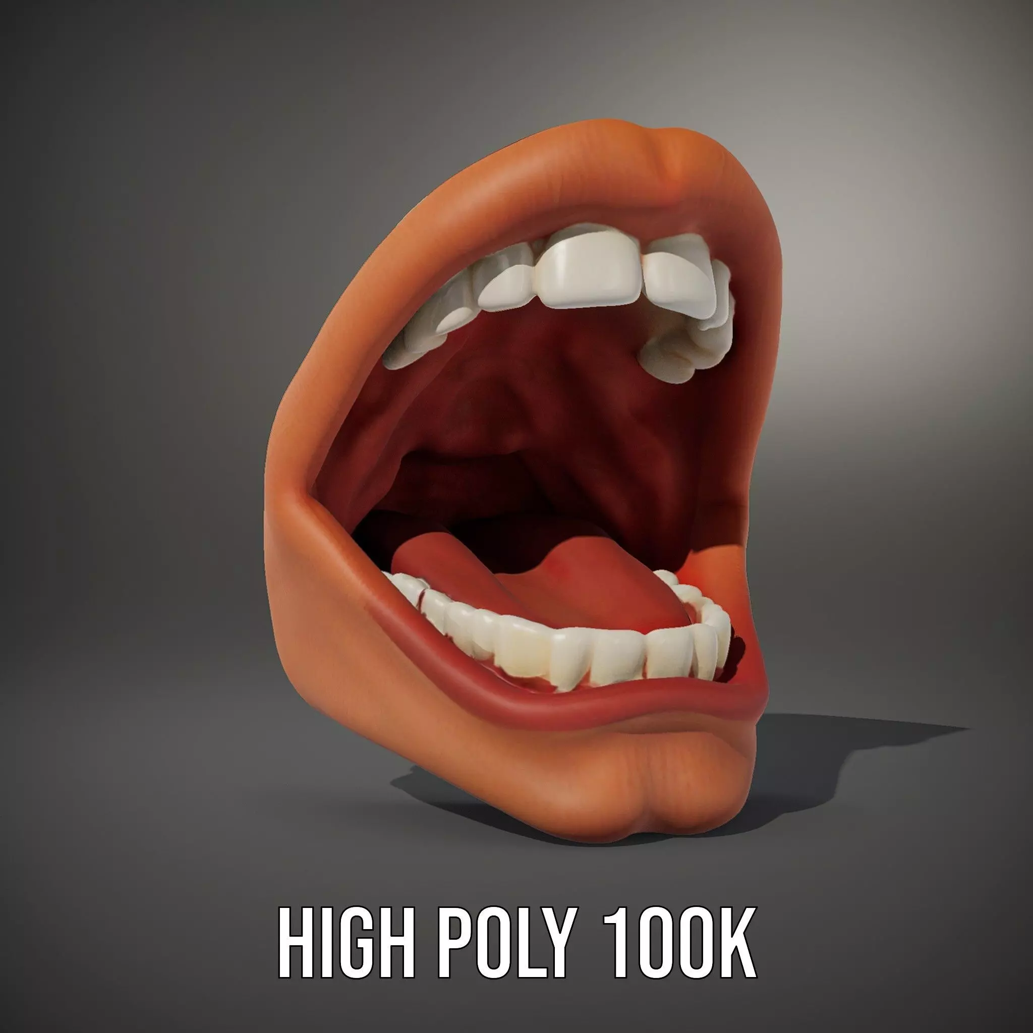 Realistic Human Mouth model pack Low-poly 3D model_8