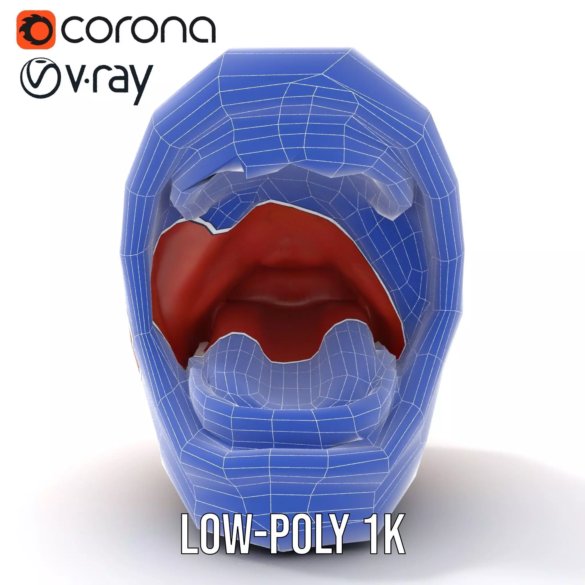 Realistic Human Mouth model pack Low-poly 3D model_25