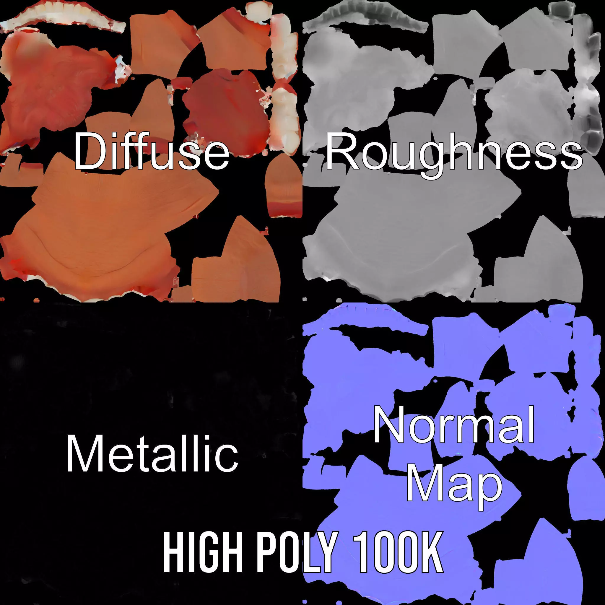 Realistic Human Mouth model pack Low-poly 3D model_3