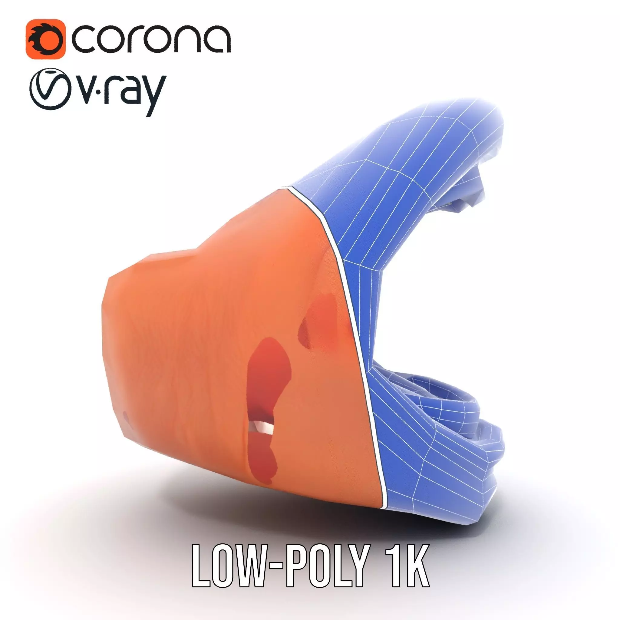 Realistic Human Mouth model pack Low-poly 3D model_28