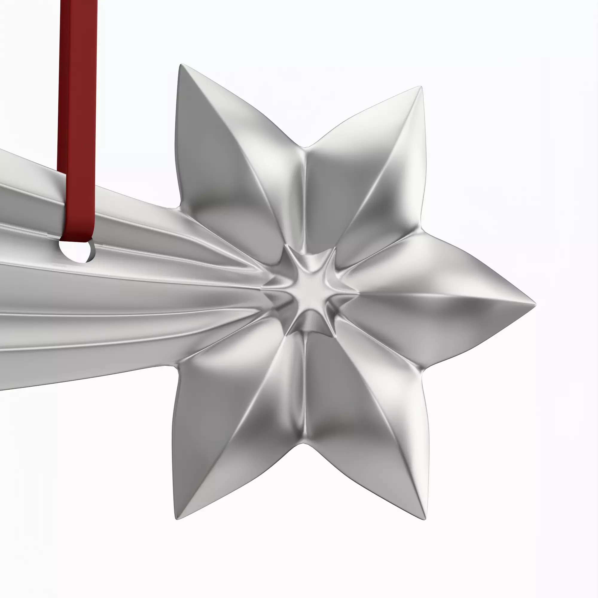 Shooting Star Christmas Ornament STL - Print in Place 3D print model_3