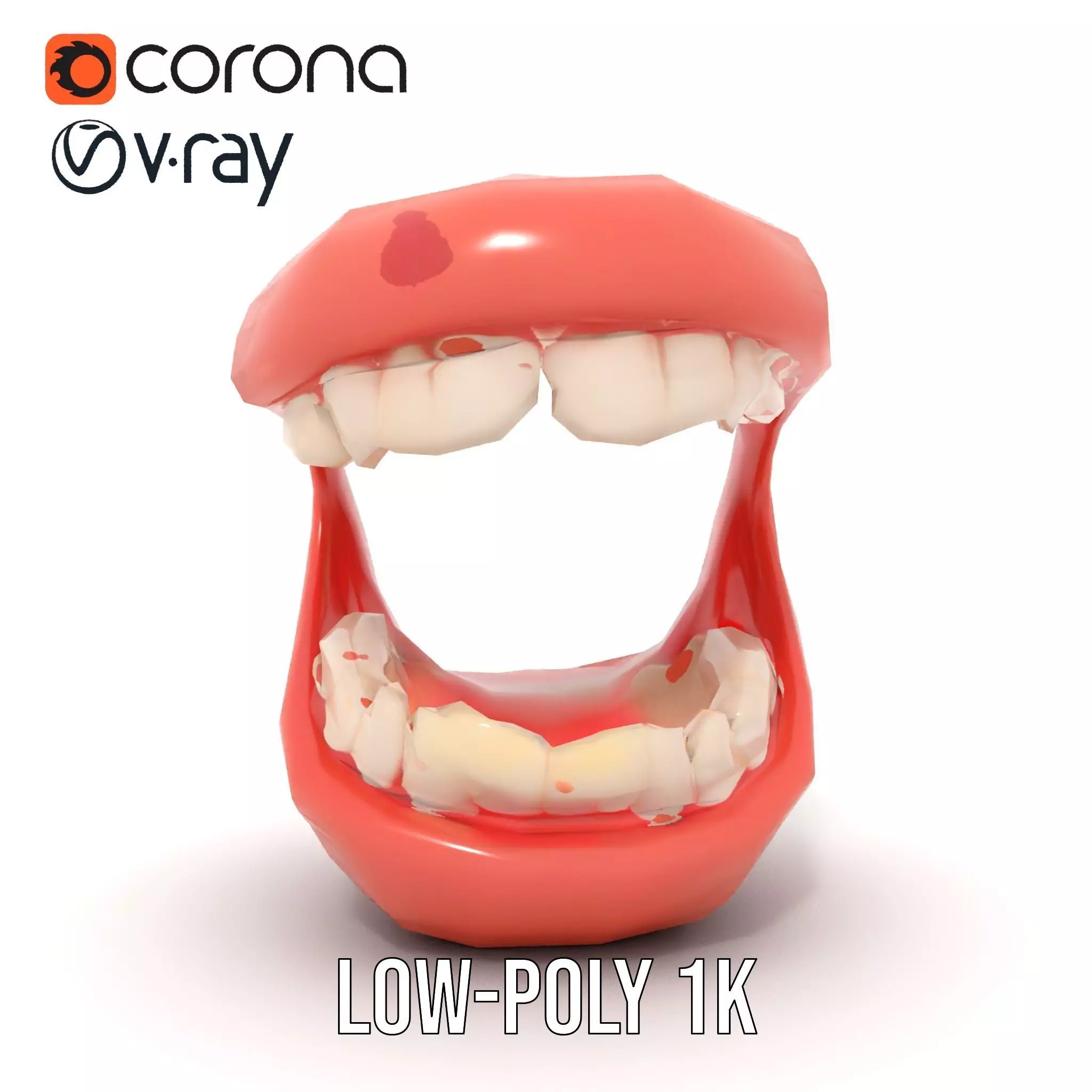 Realistic Teeth and Gums model pack Low-poly 3D model_21