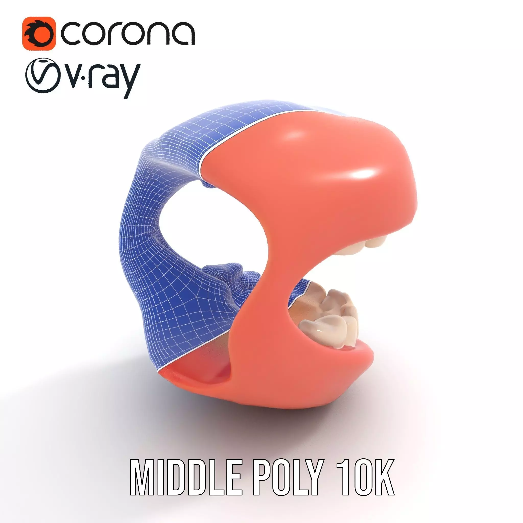 Realistic Teeth and Gums model pack Low-poly 3D model_26