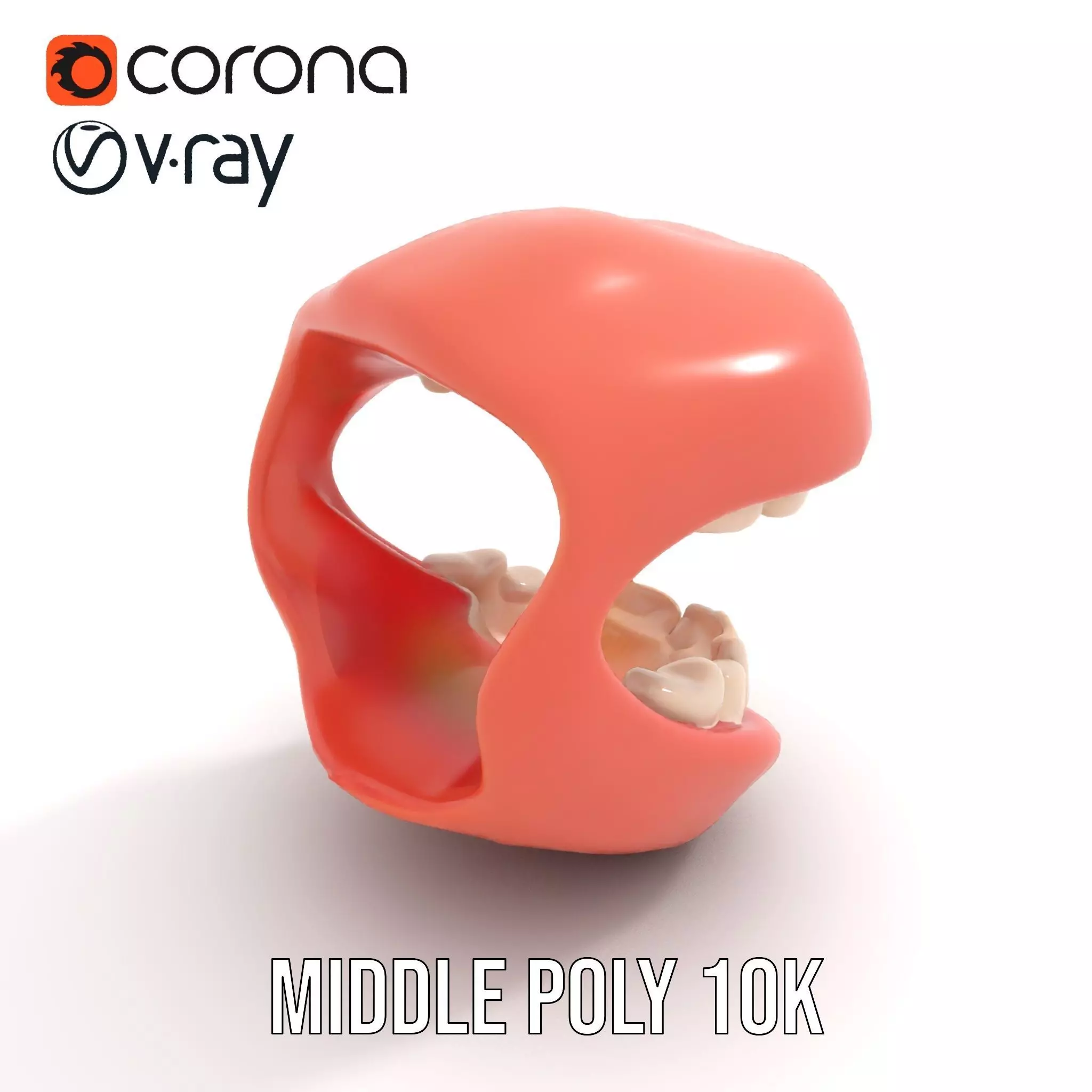 Realistic Teeth and Gums model pack Low-poly 3D model_5