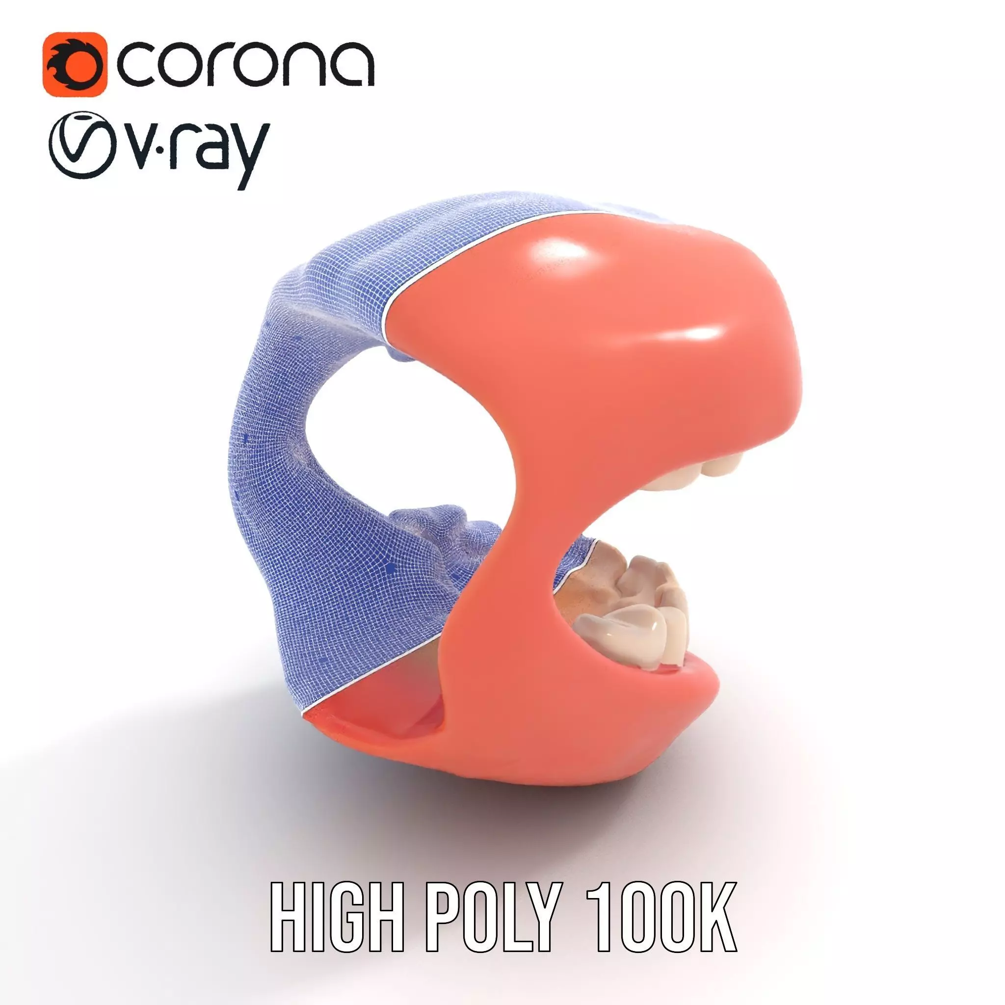 Realistic Teeth and Gums model pack Low-poly 3D model_31